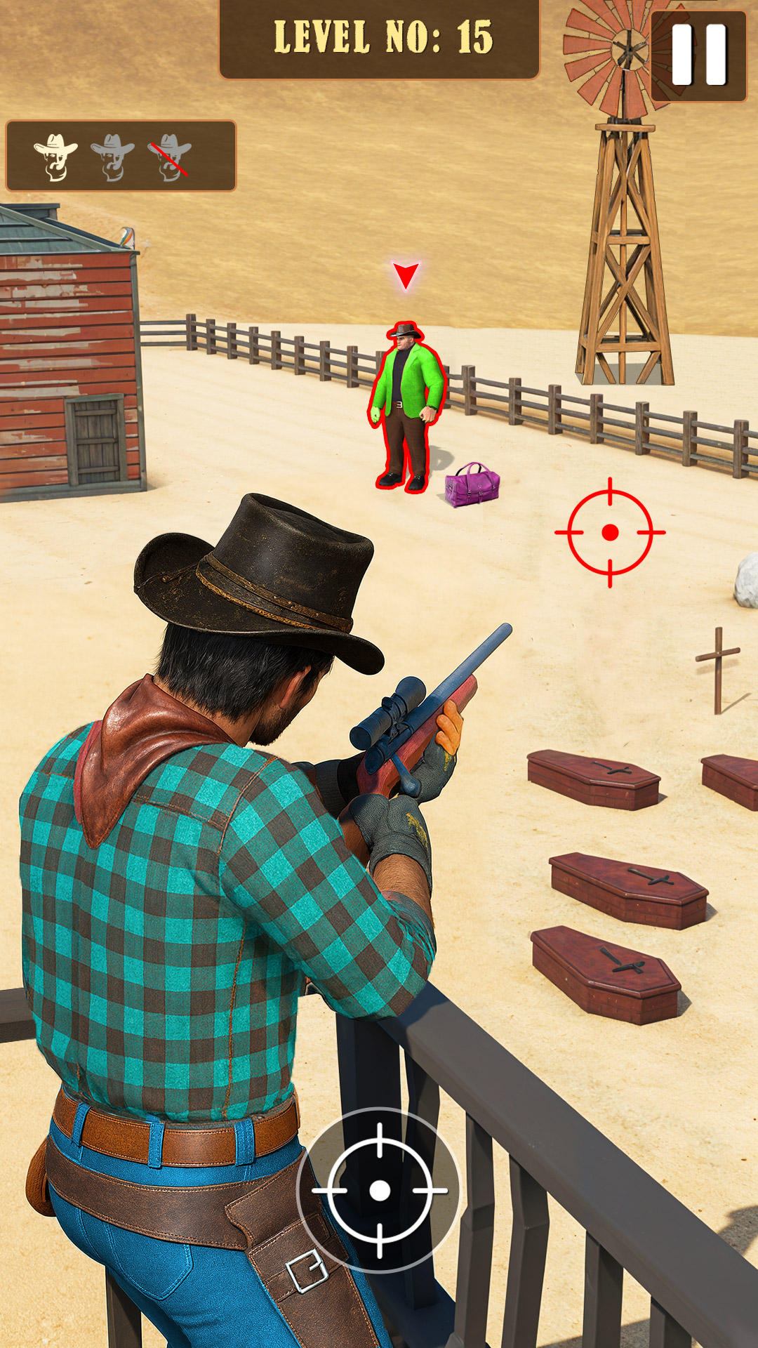 اسکرین شات 2 بازی Wild West: Sniper Gun Games
