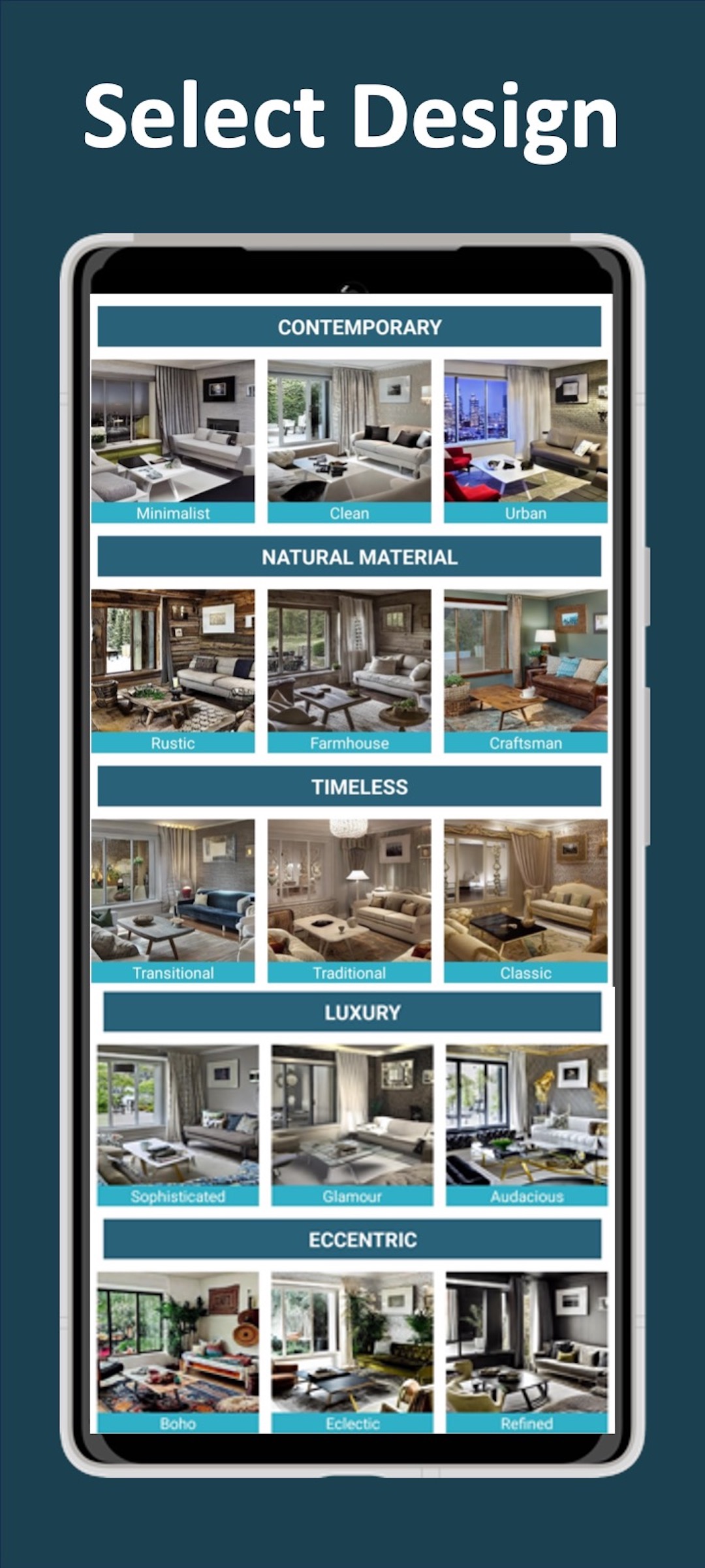 اسکرین شات 2 برنامه AI Redesign - Home Design