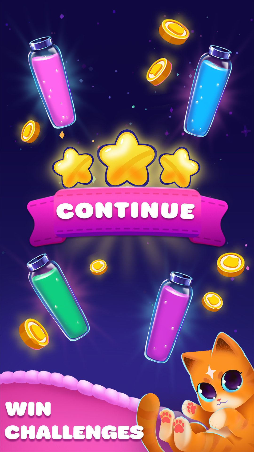 اسکرین شات 7 بازی Color Sort Water Purrfect Puzz