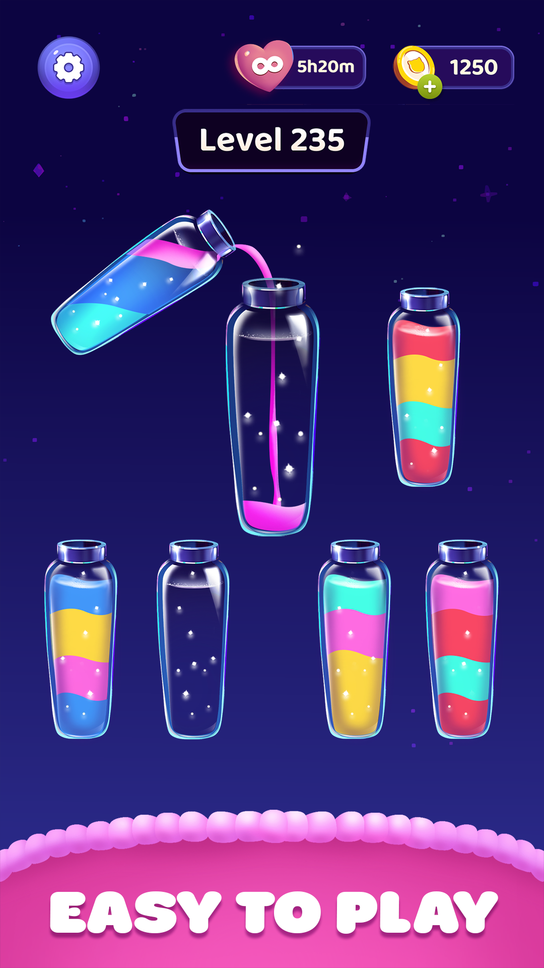 اسکرین شات 1 بازی Color Sort Water Purrfect Puzz