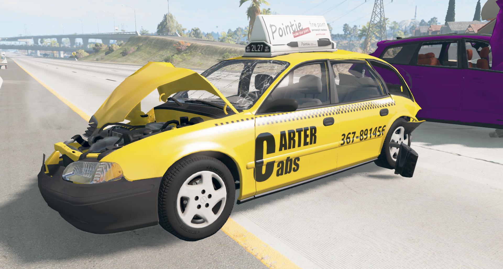 اسکرین شات 2 بازی Taxi Crash Car Game Simulation