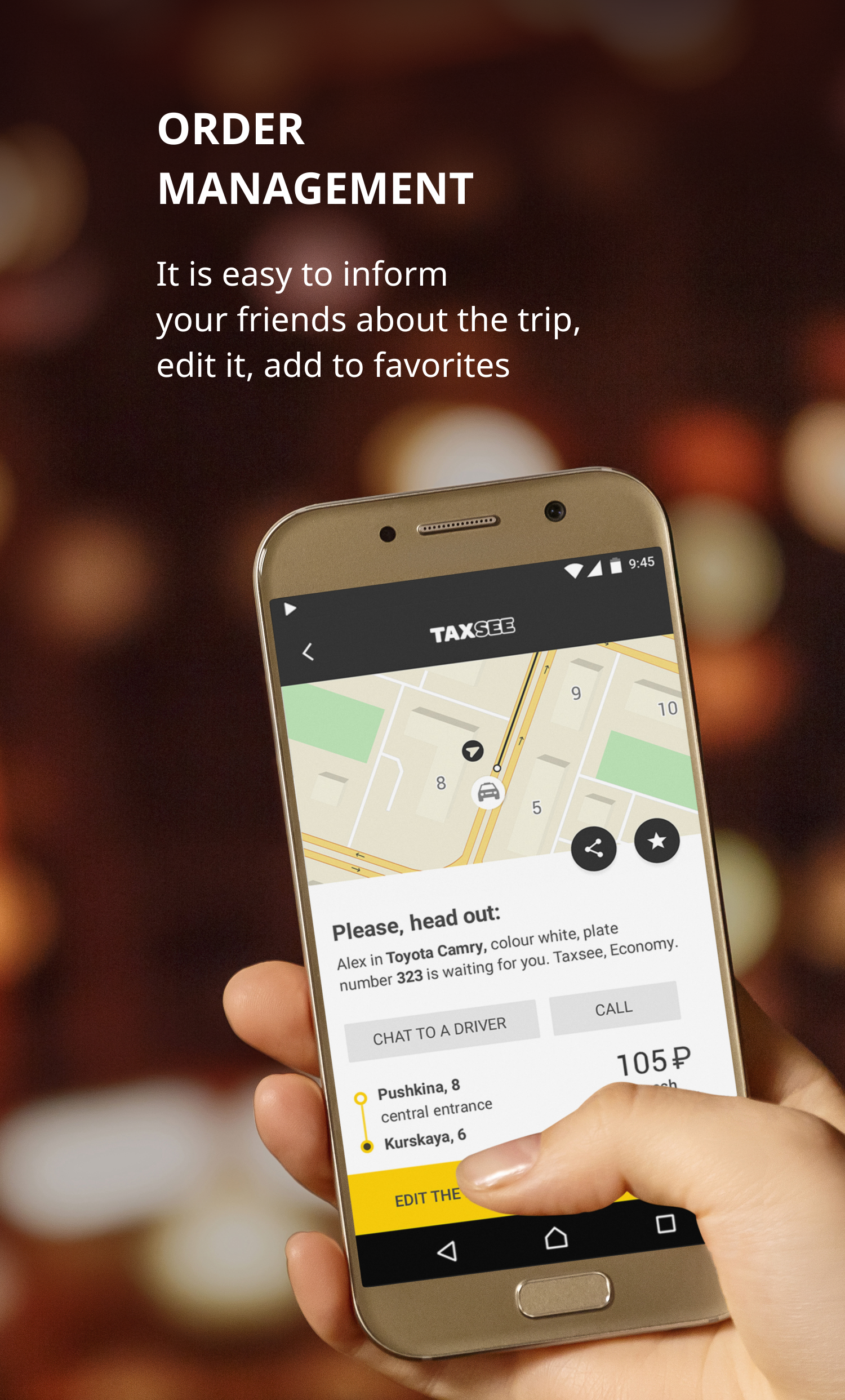 اسکرین شات 3 برنامه Taxsee: taxi order