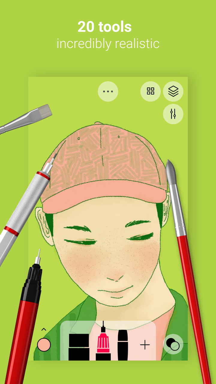 اسکرین شات 1 برنامه Tayasui Sketches