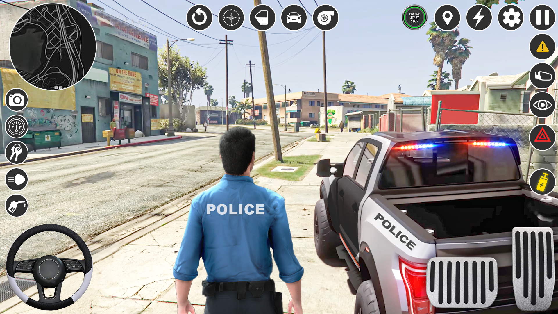 اسکرین شات 2 بازی Police Car Chase 3D Car Games