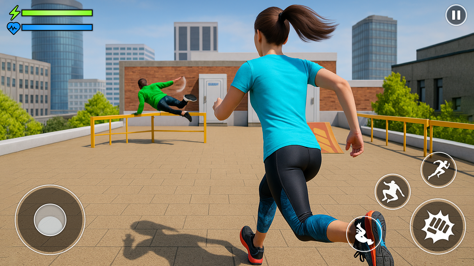 اسکرین شات 5 بازی Go Up Go Down: Parkour Rooftop