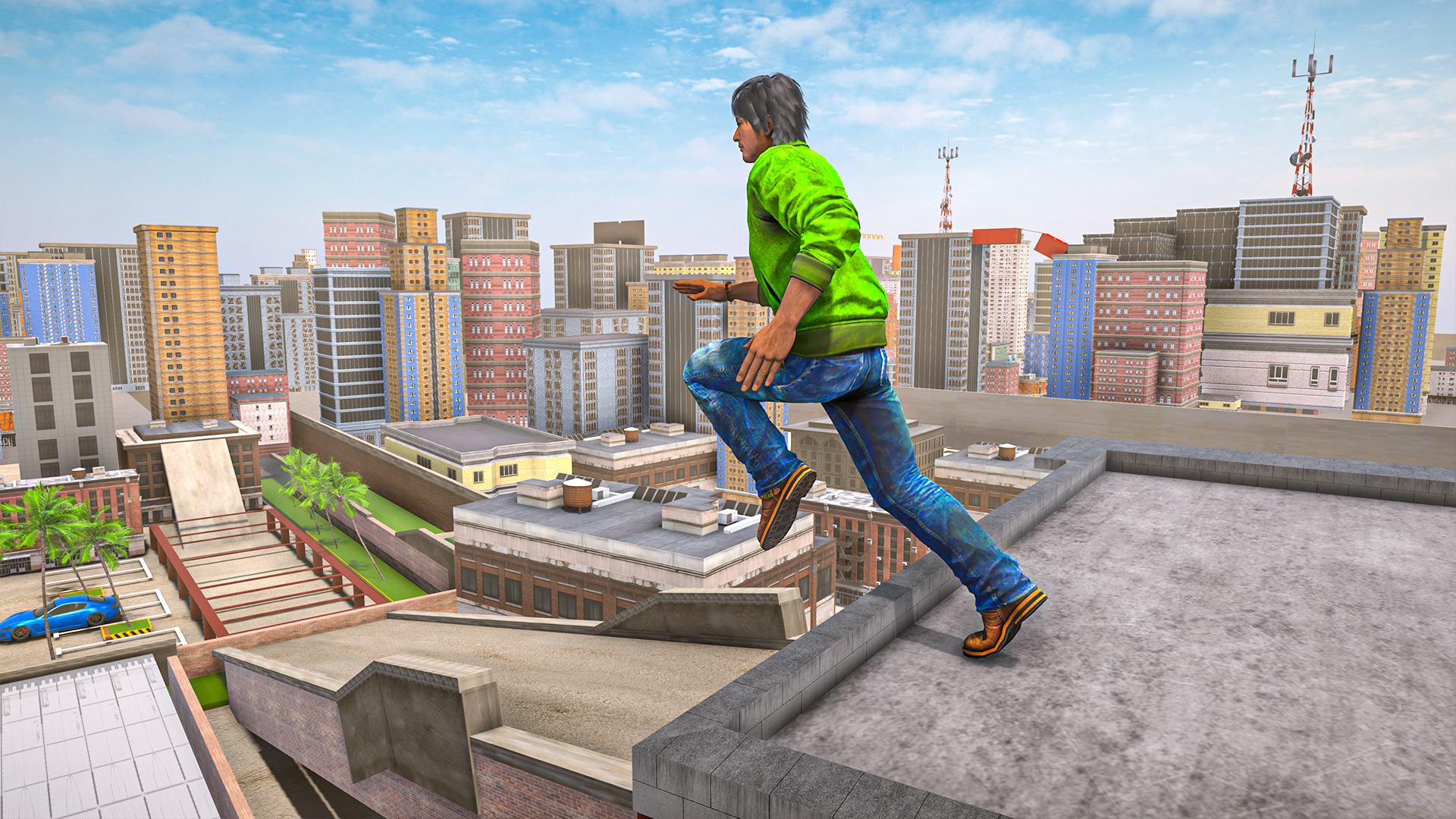 اسکرین شات 4 بازی Go Up Go Down: Parkour Rooftop