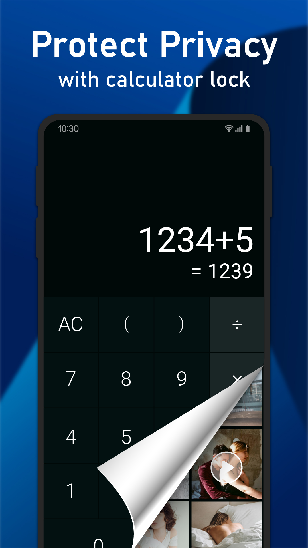 اسکرین شات 1 برنامه Calculator Lock - Hide Photo