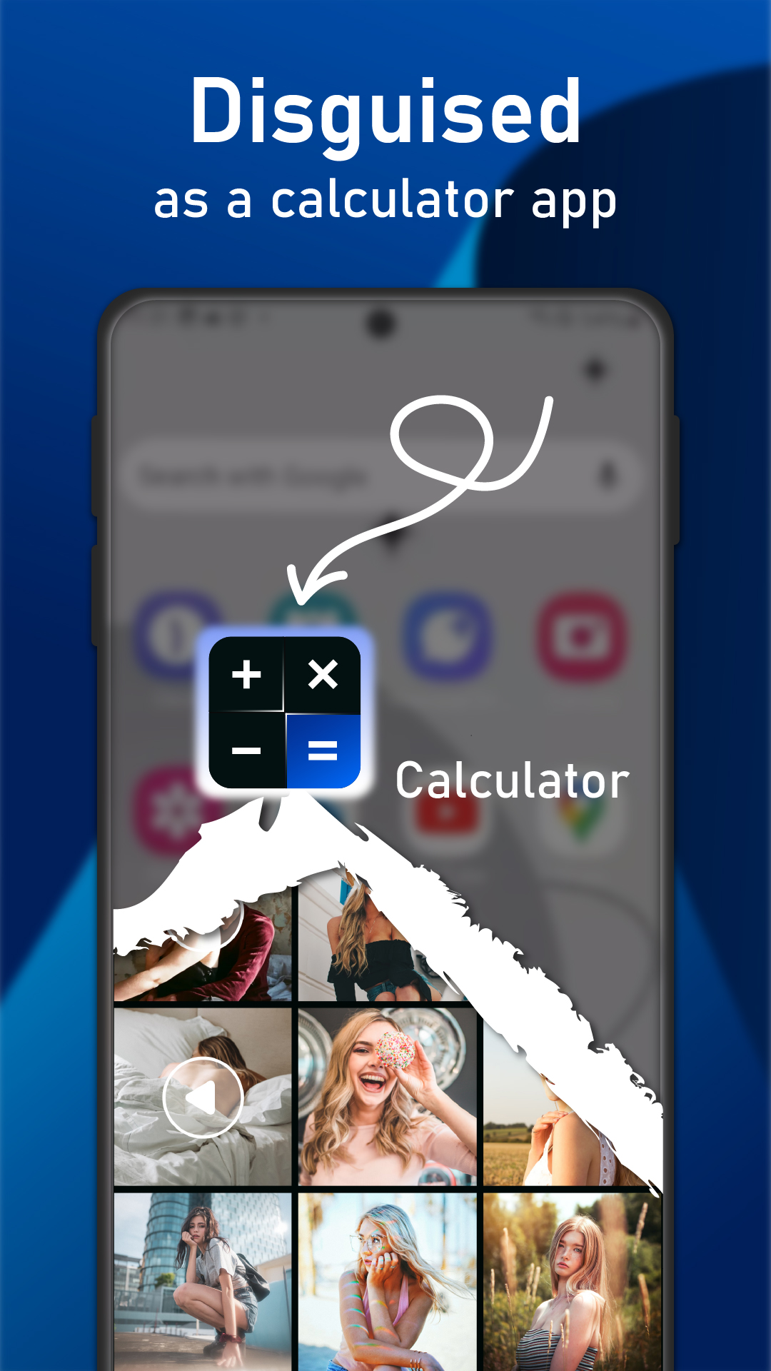 اسکرین شات 3 برنامه Calculator Lock - Hide Photo