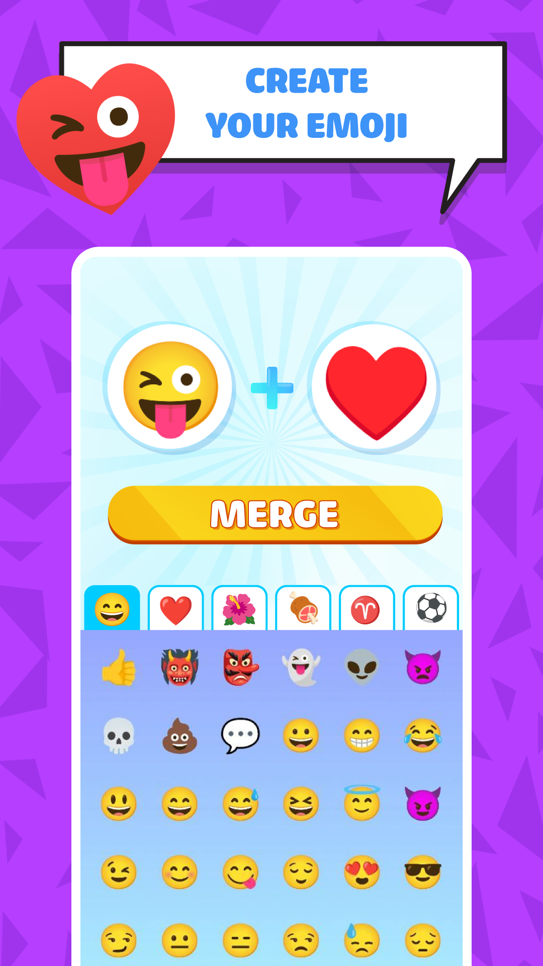 اسکرین شات 2 برنامه Emoji Maker - DIY Emoji Merge