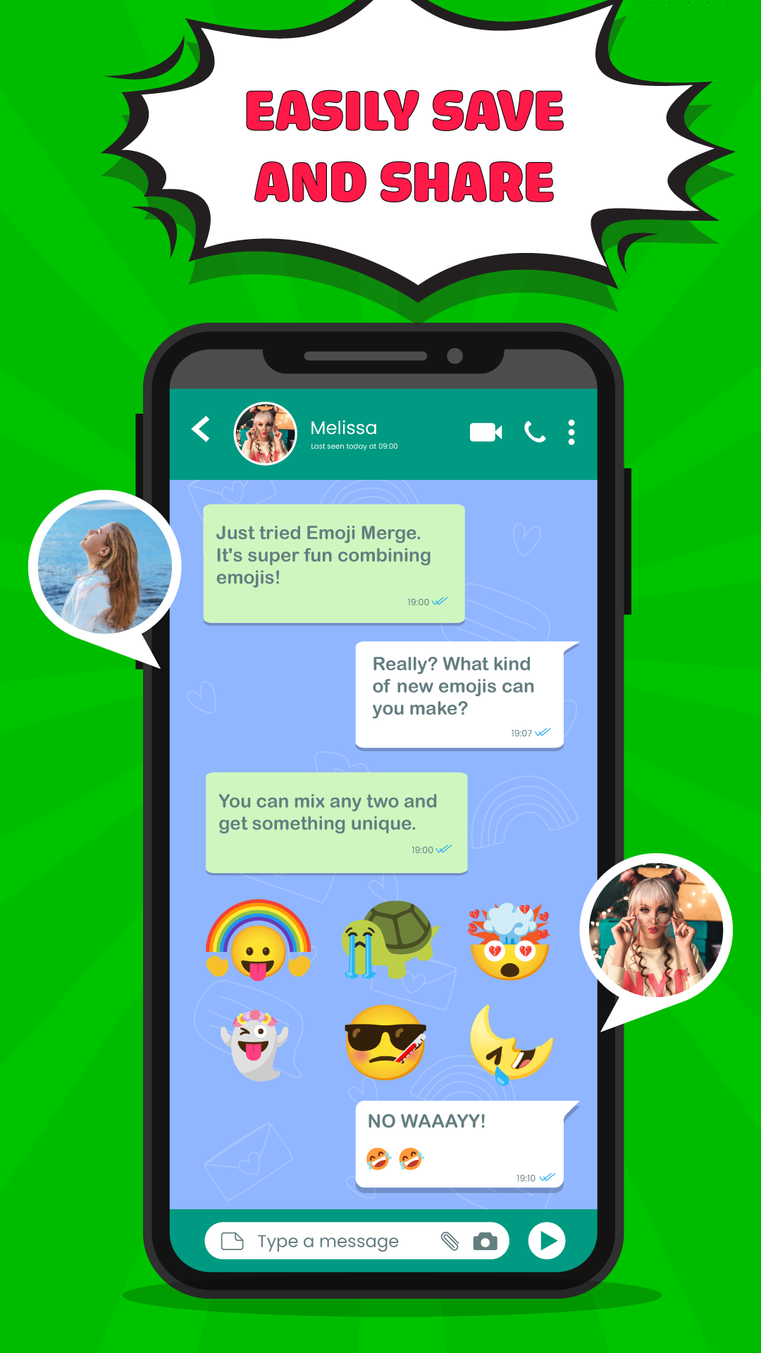 اسکرین شات 4 برنامه Emoji Maker - DIY Emoji Merge