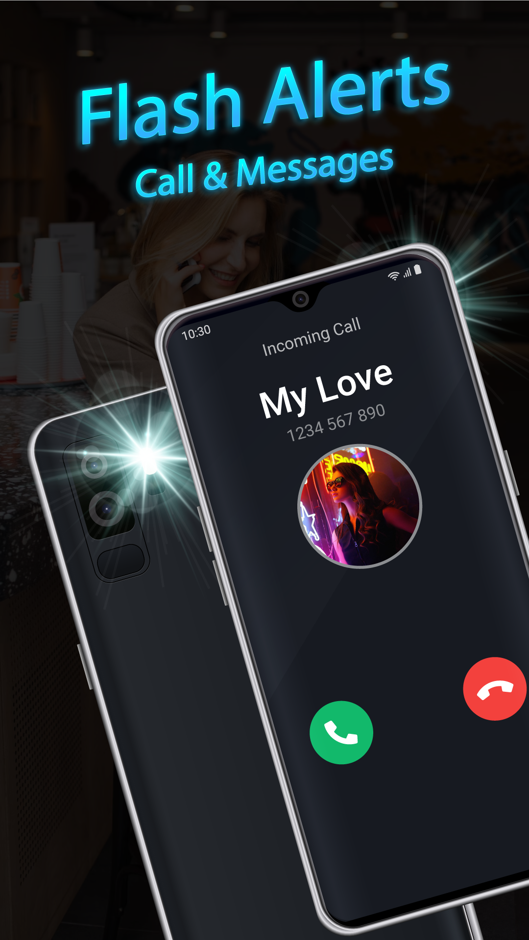 اسکرین شات 1 برنامه Flash Alert - LED Flashlight