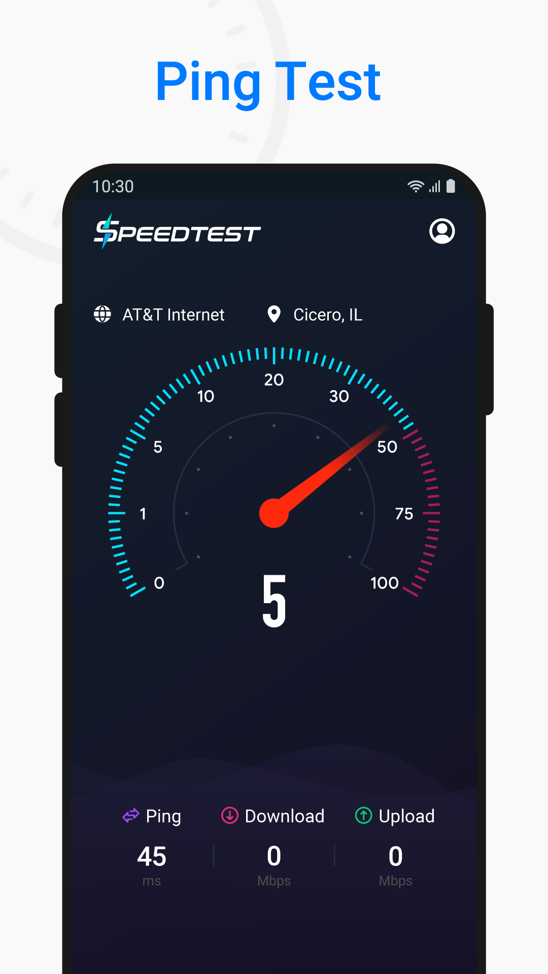 اسکرین شات 1 برنامه Internet Speed Test - 5G Speed