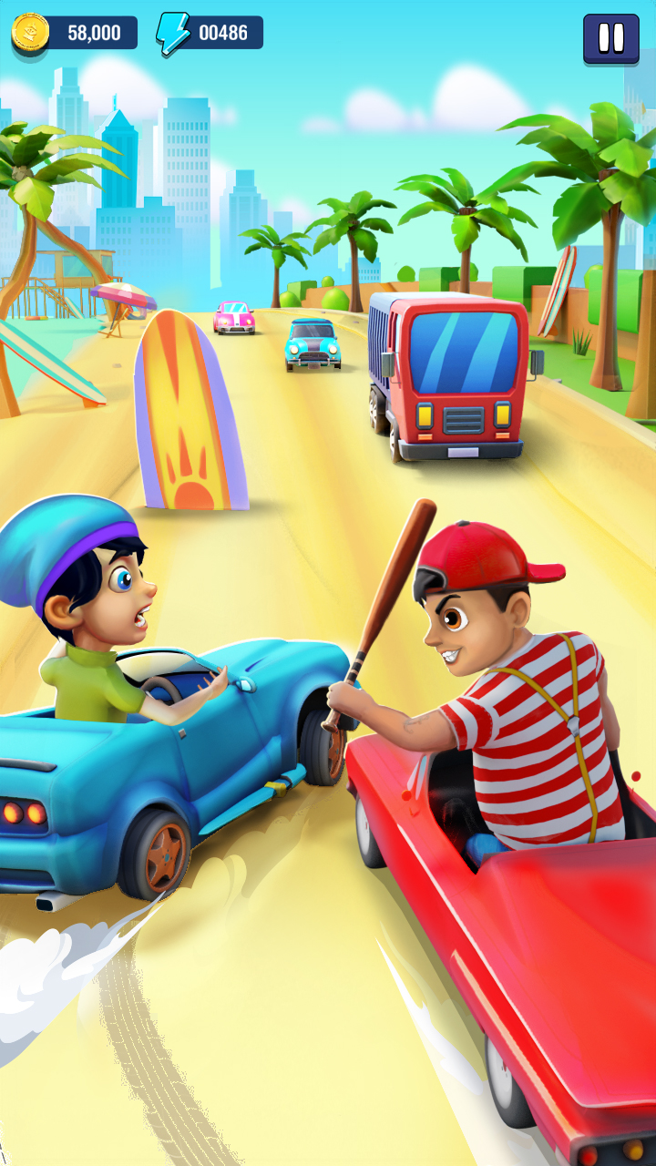 اسکرین شات 4 بازی Mini Car Runner - Racing Games