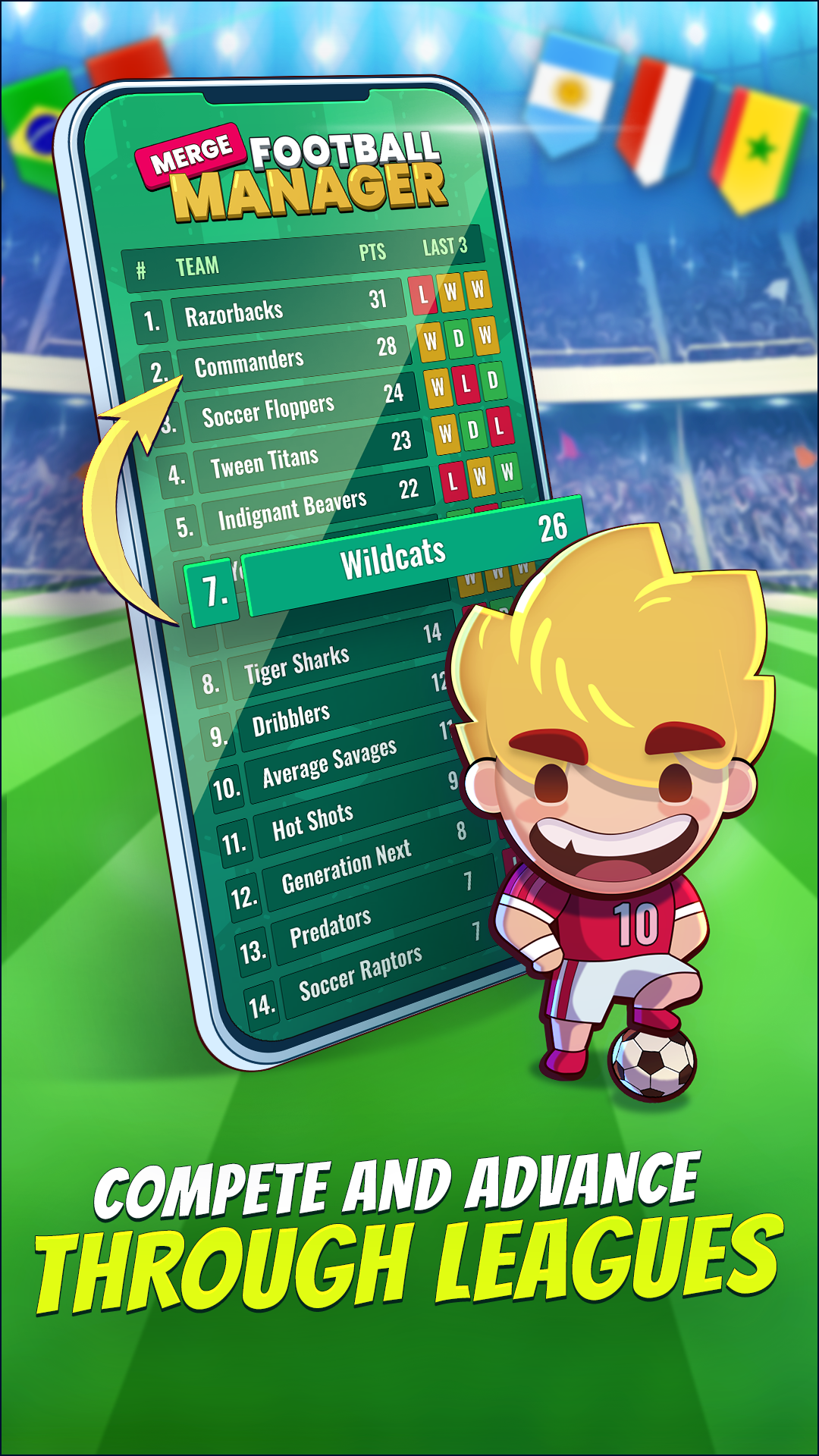 اسکرین شات 3 بازی Merge Football Manager: Soccer