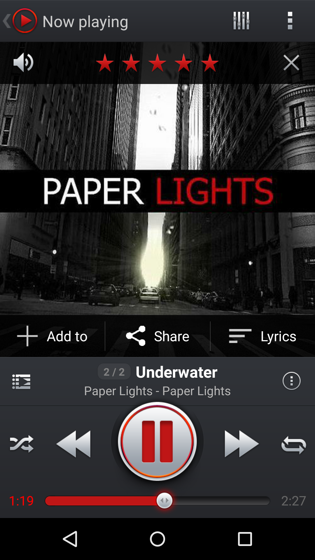 اسکرین شات 1 برنامه PlayerPro Red Fusion Skin