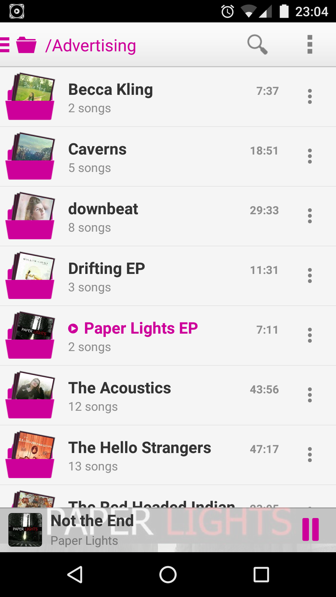 اسکرین شات برنامه PlayerPro Cloudy Pink Skin 6