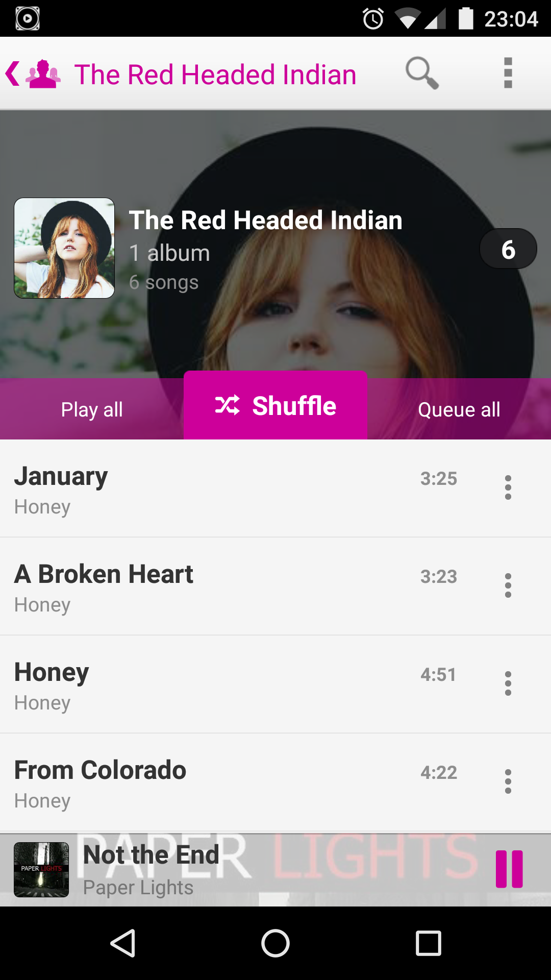 اسکرین شات 4 برنامه PlayerPro Cloudy Pink Skin