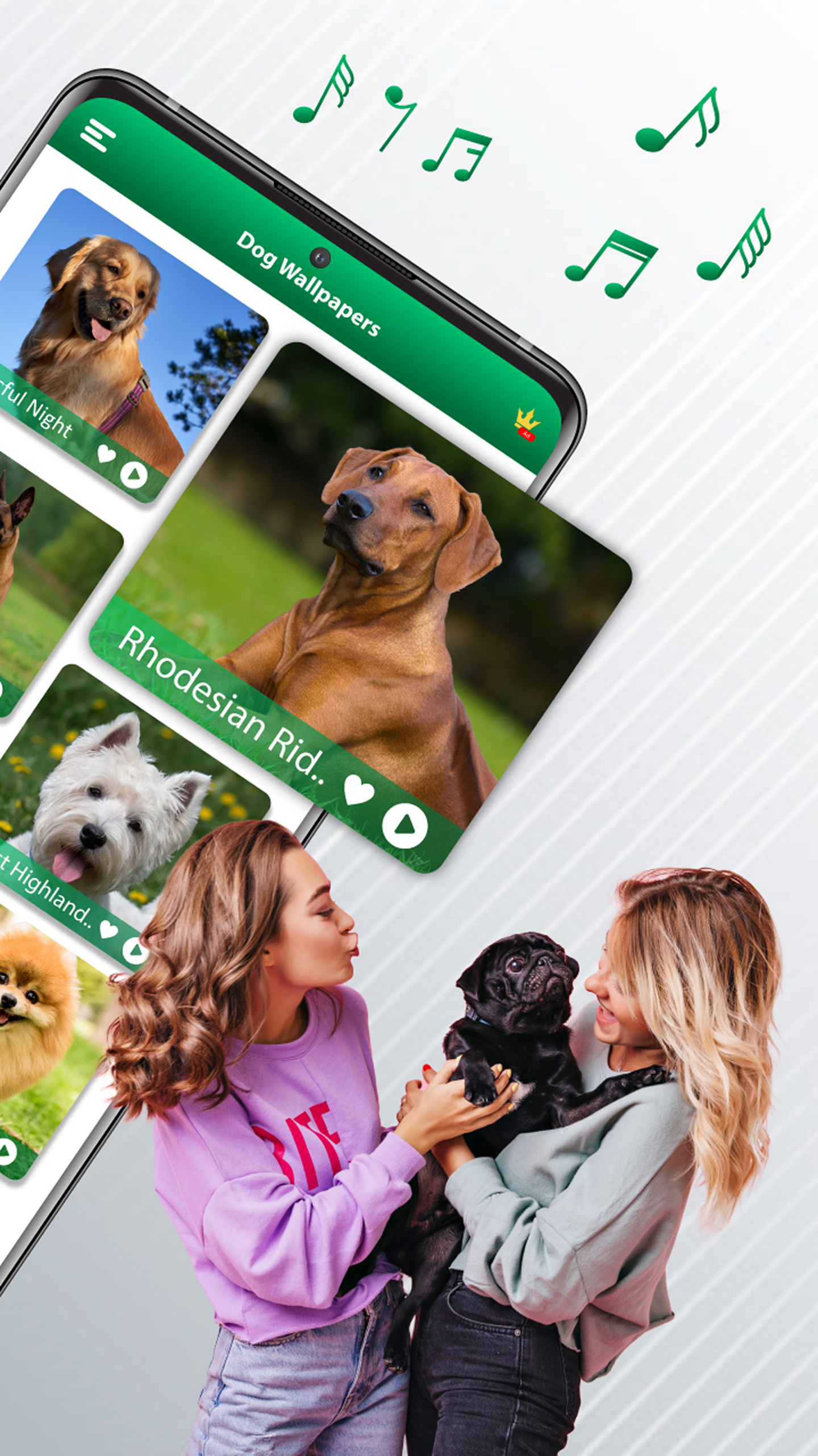 اسکرین شات 4 برنامه Dog Sound Ringtones Wallpapers
