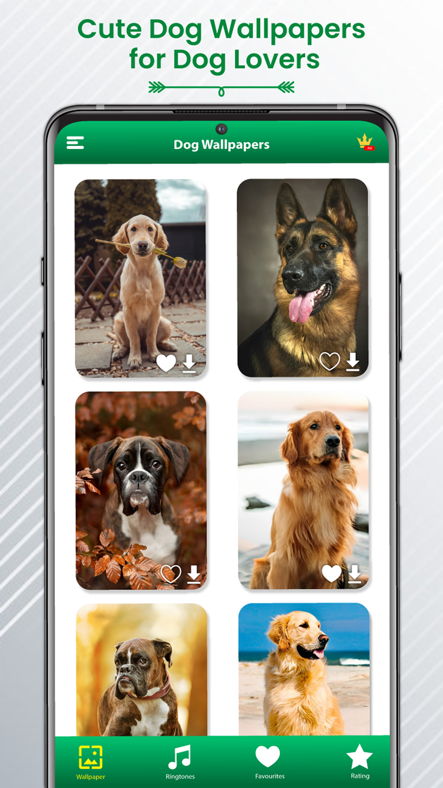 اسکرین شات 5 برنامه Dog Sound Ringtones Wallpapers