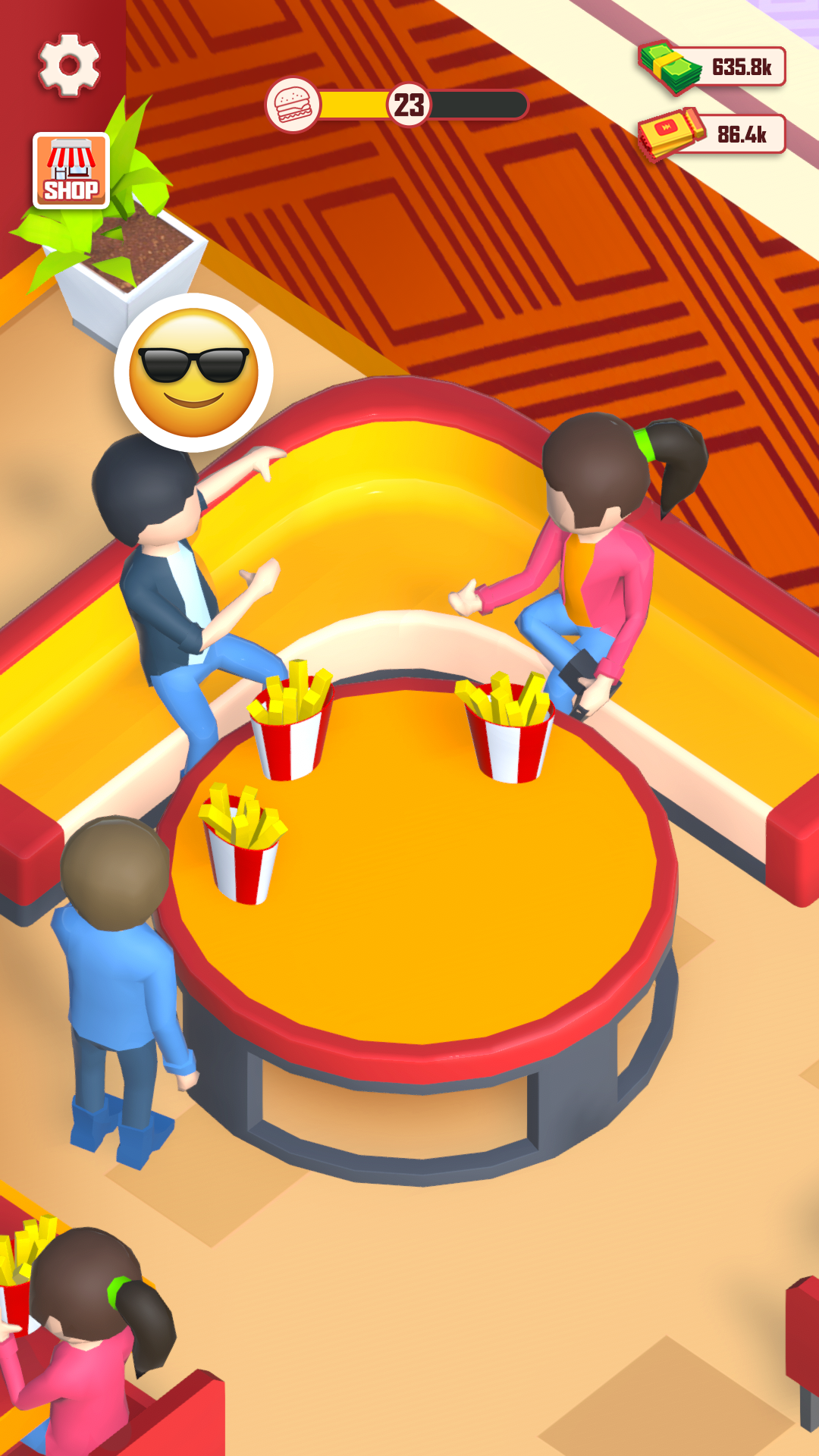 اسکرین شات 6 برنامه Fast Food Fever - Idle Tycoon
