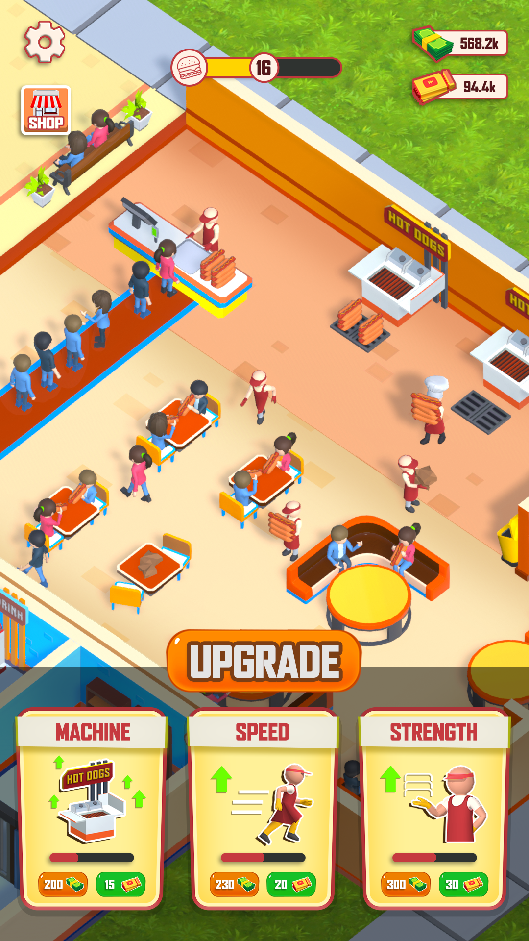 اسکرین شات 5 برنامه Fast Food Fever - Idle Tycoon
