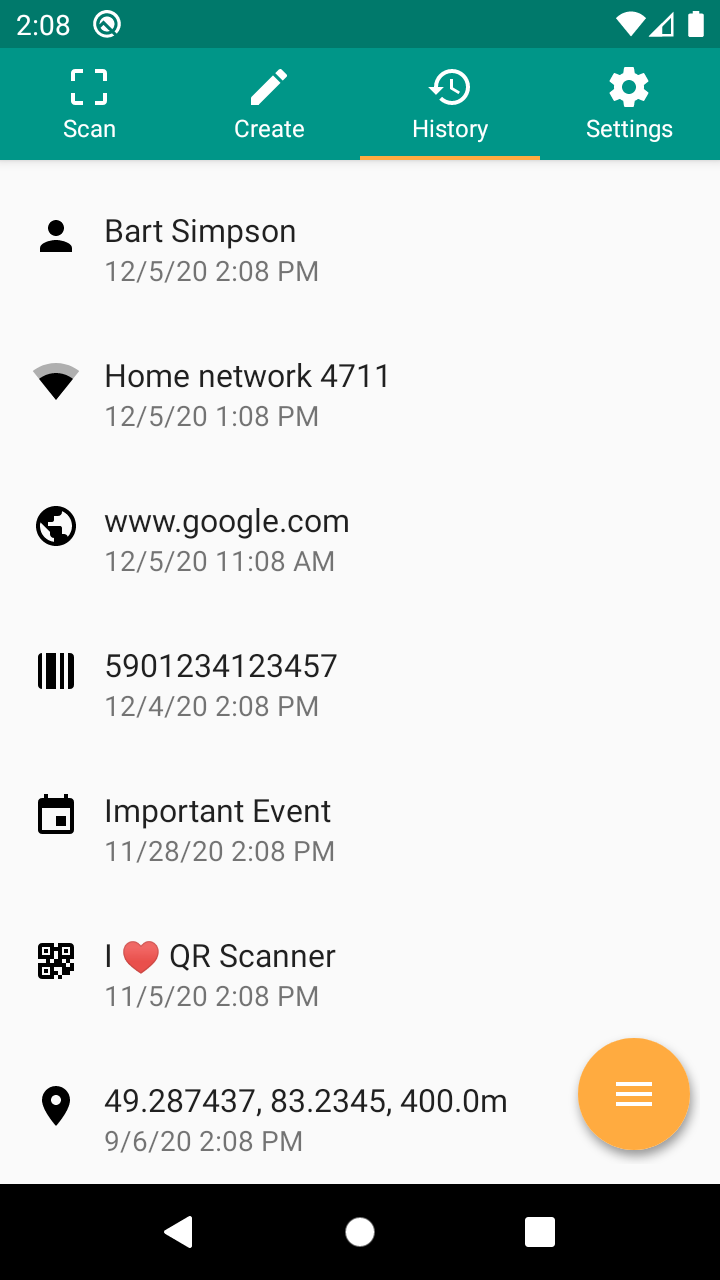 اسکرین شات 5 برنامه QR & Barcode Reader