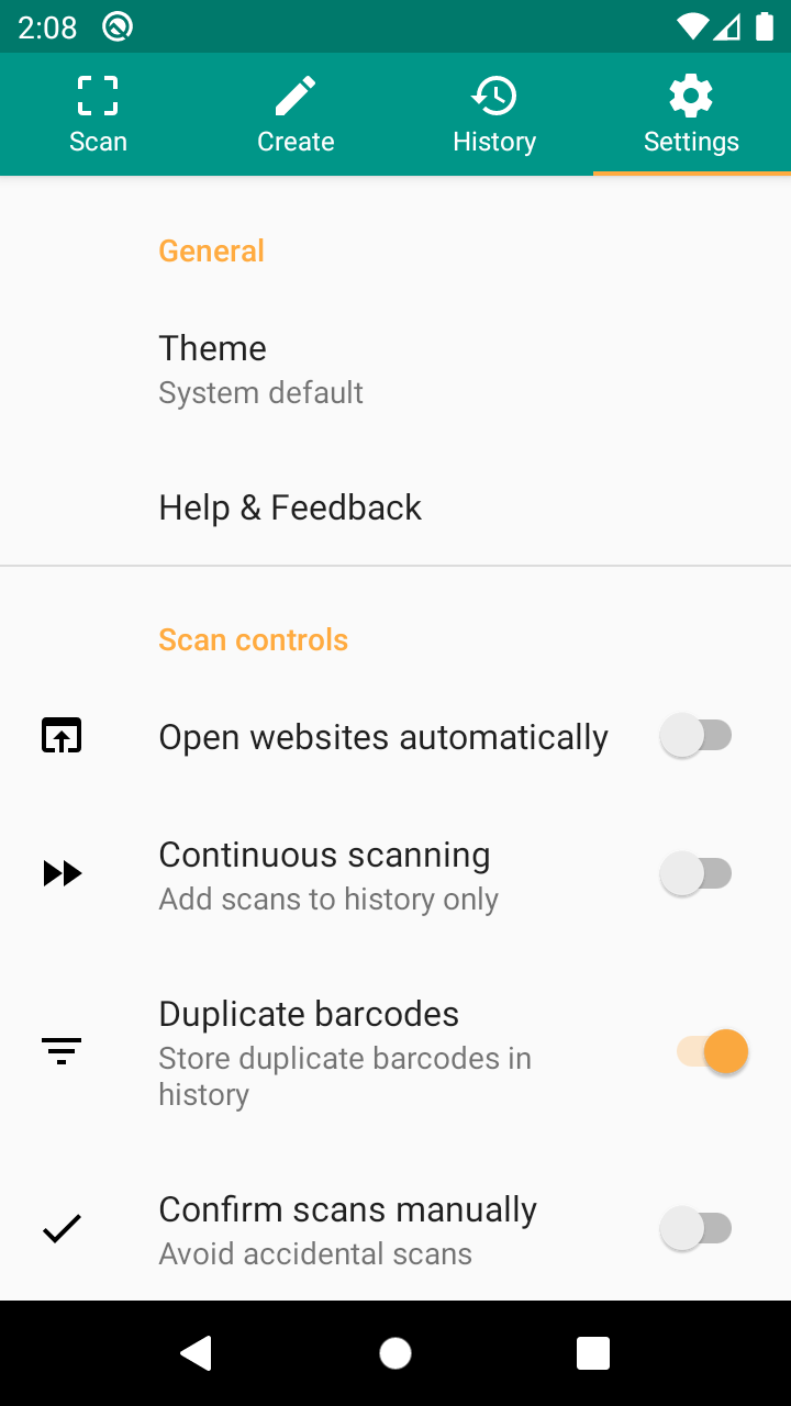 اسکرین شات 8 برنامه QR & Barcode Reader