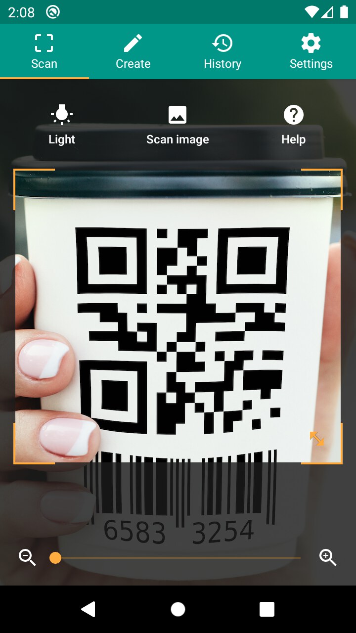 اسکرین شات 1 برنامه QR & Barcode Reader