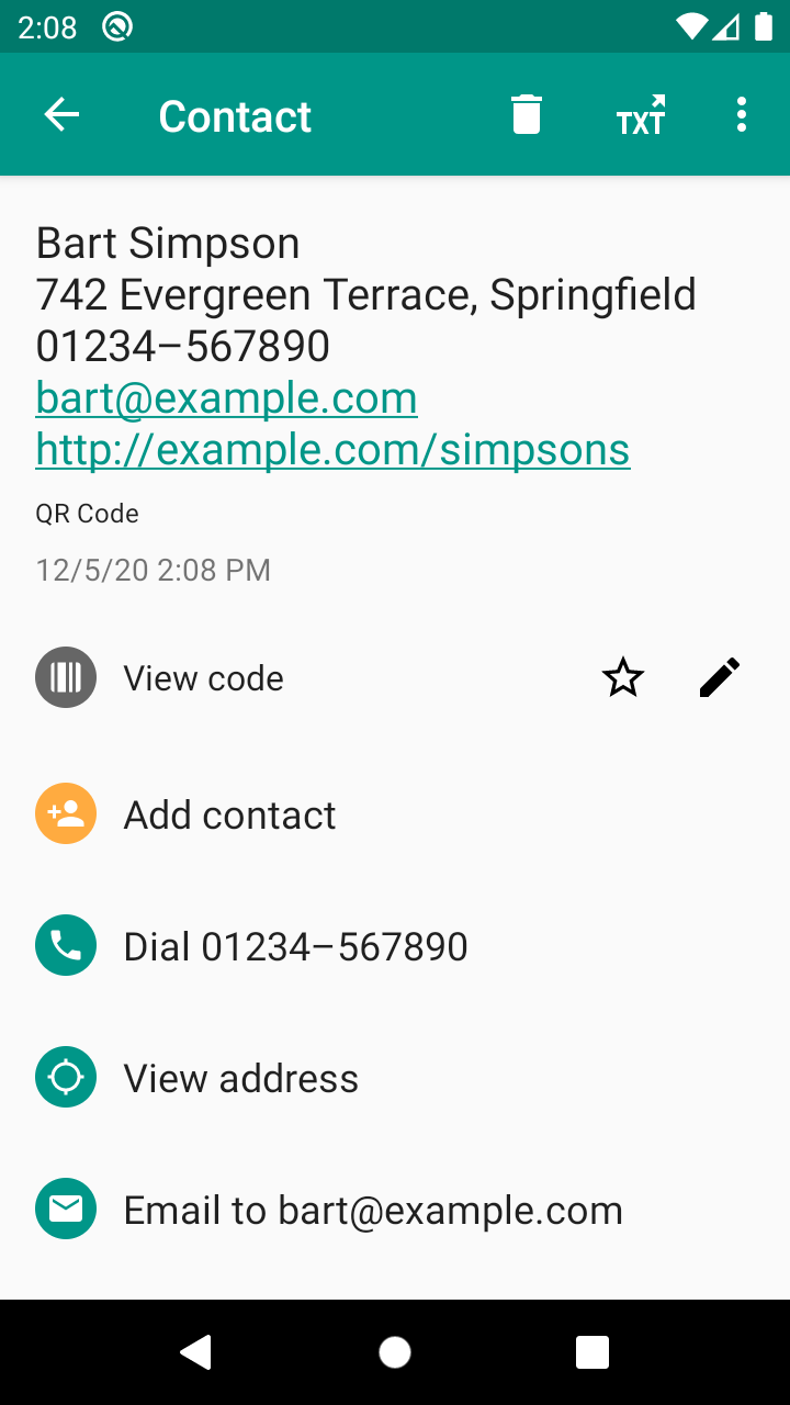 اسکرین شات 3 برنامه QR & Barcode Reader