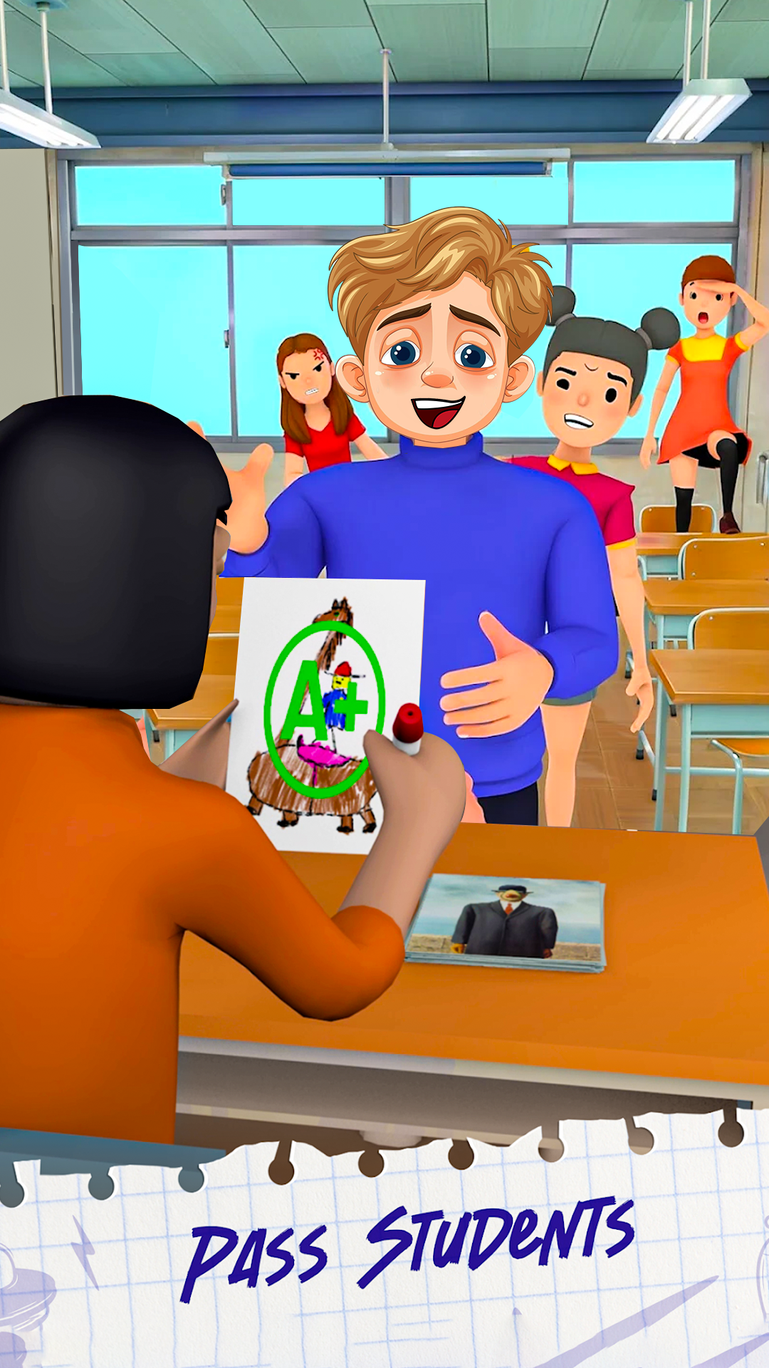 اسکرین شات 2 بازی Pass or Fail Teacher Game