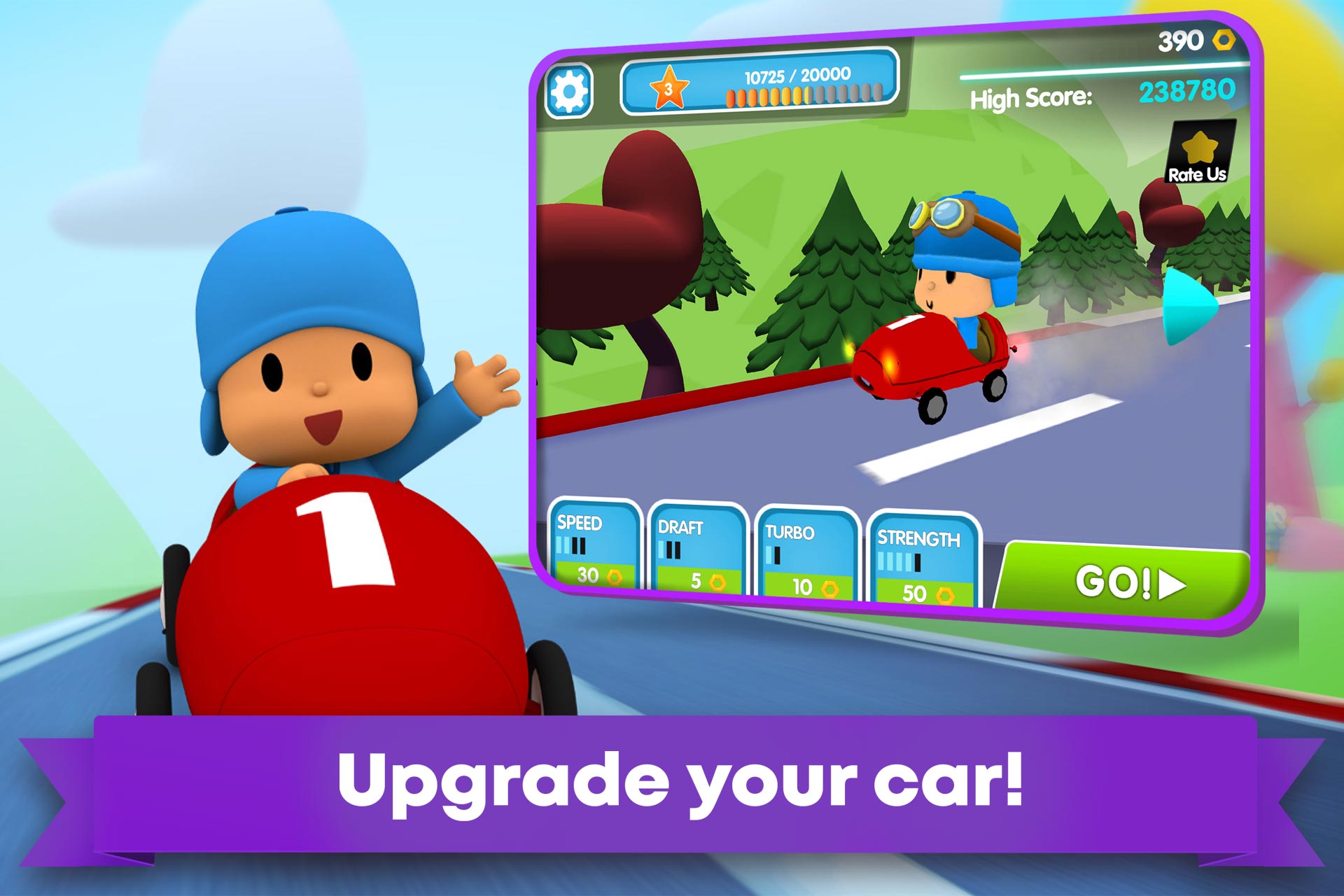 اسکرین شات 6 بازی Pocoyo Racing: Kids Car Race