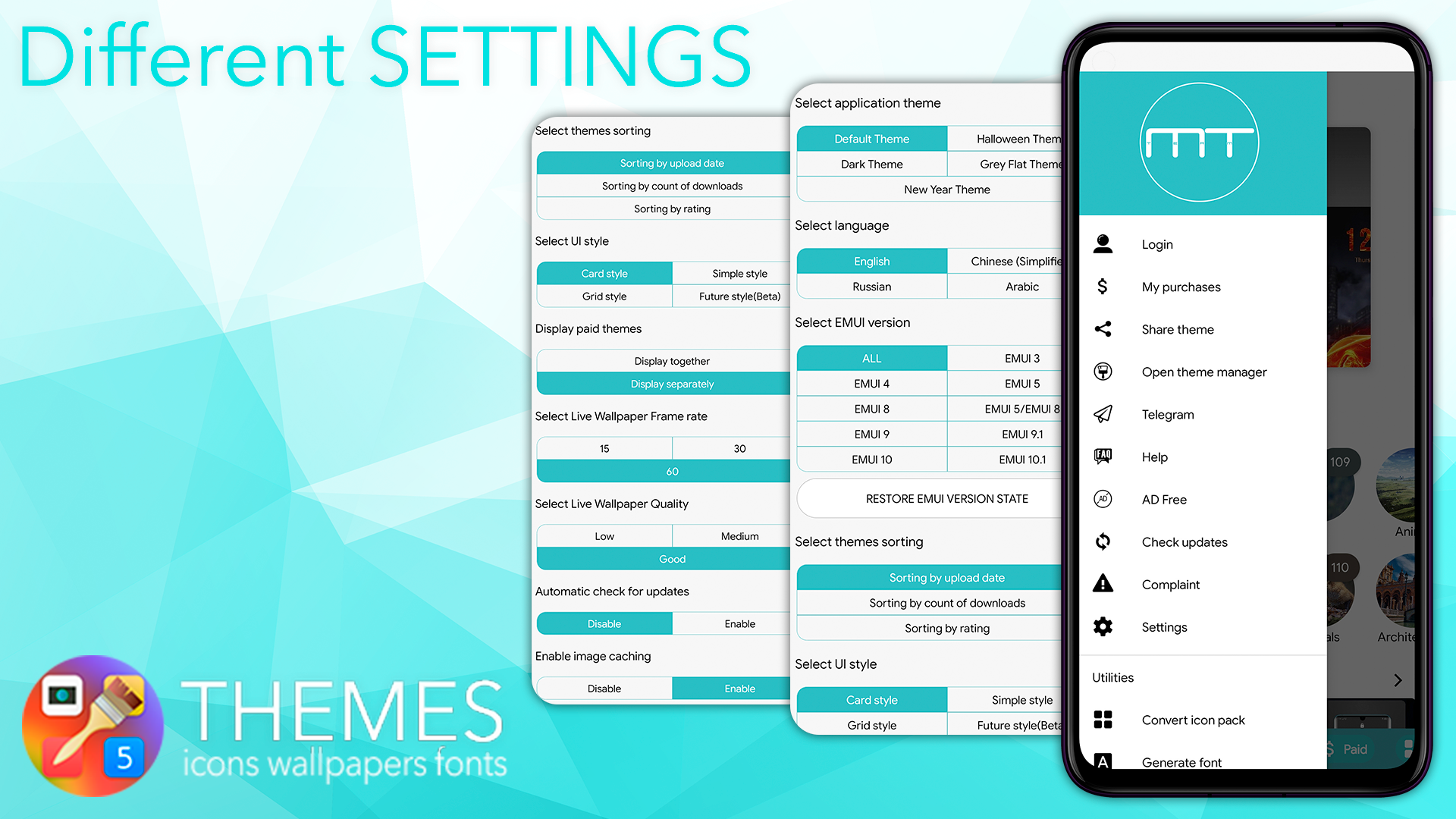 اسکرین شات 4 برنامه Themes, Wallpapers, Icons