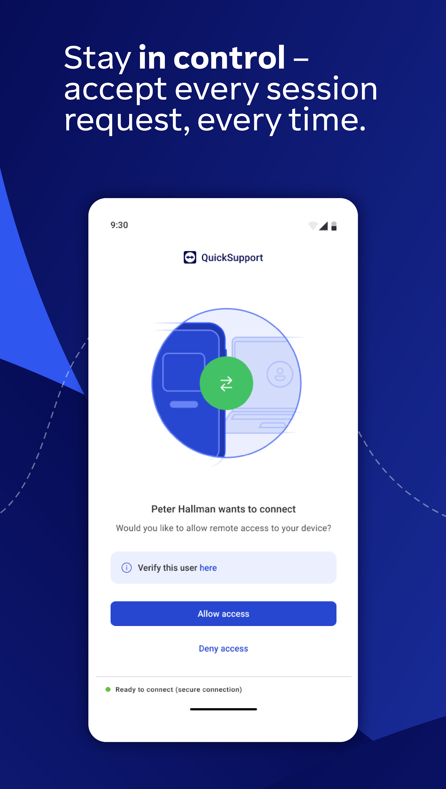 اسکرین شات 4 برنامه TeamViewer QuickSupport