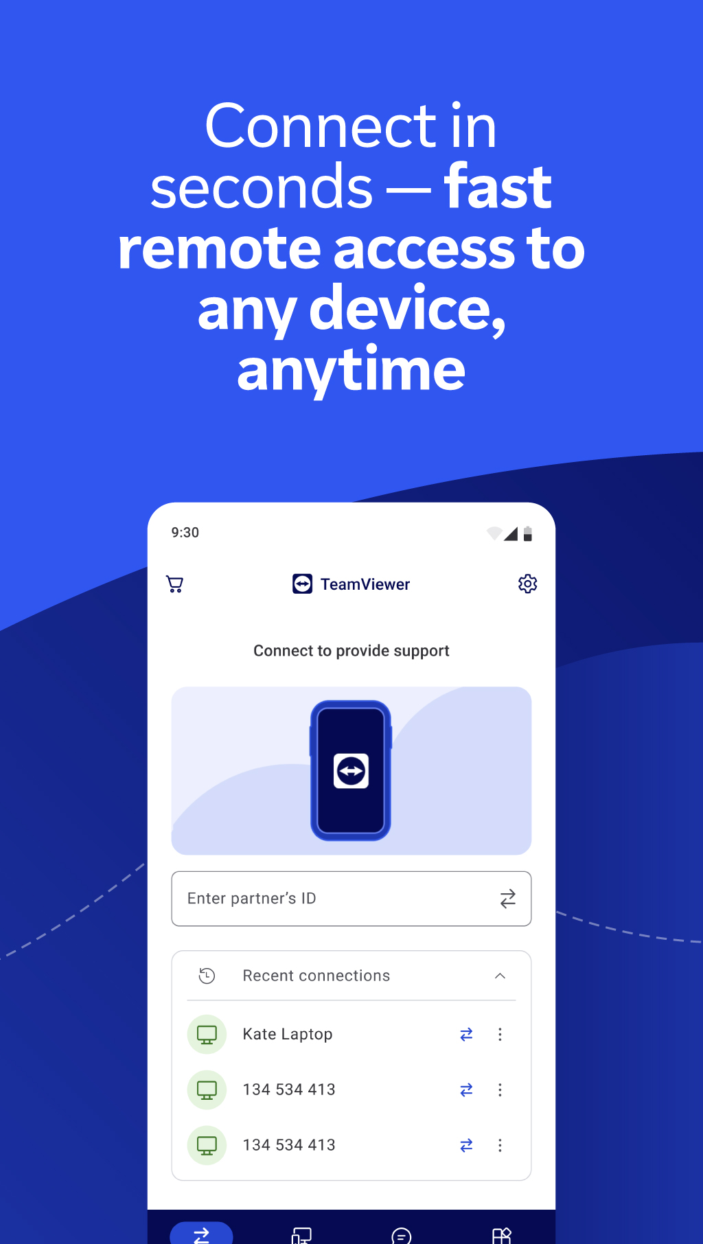 اسکرین شات 2 برنامه TeamViewer Remote Control