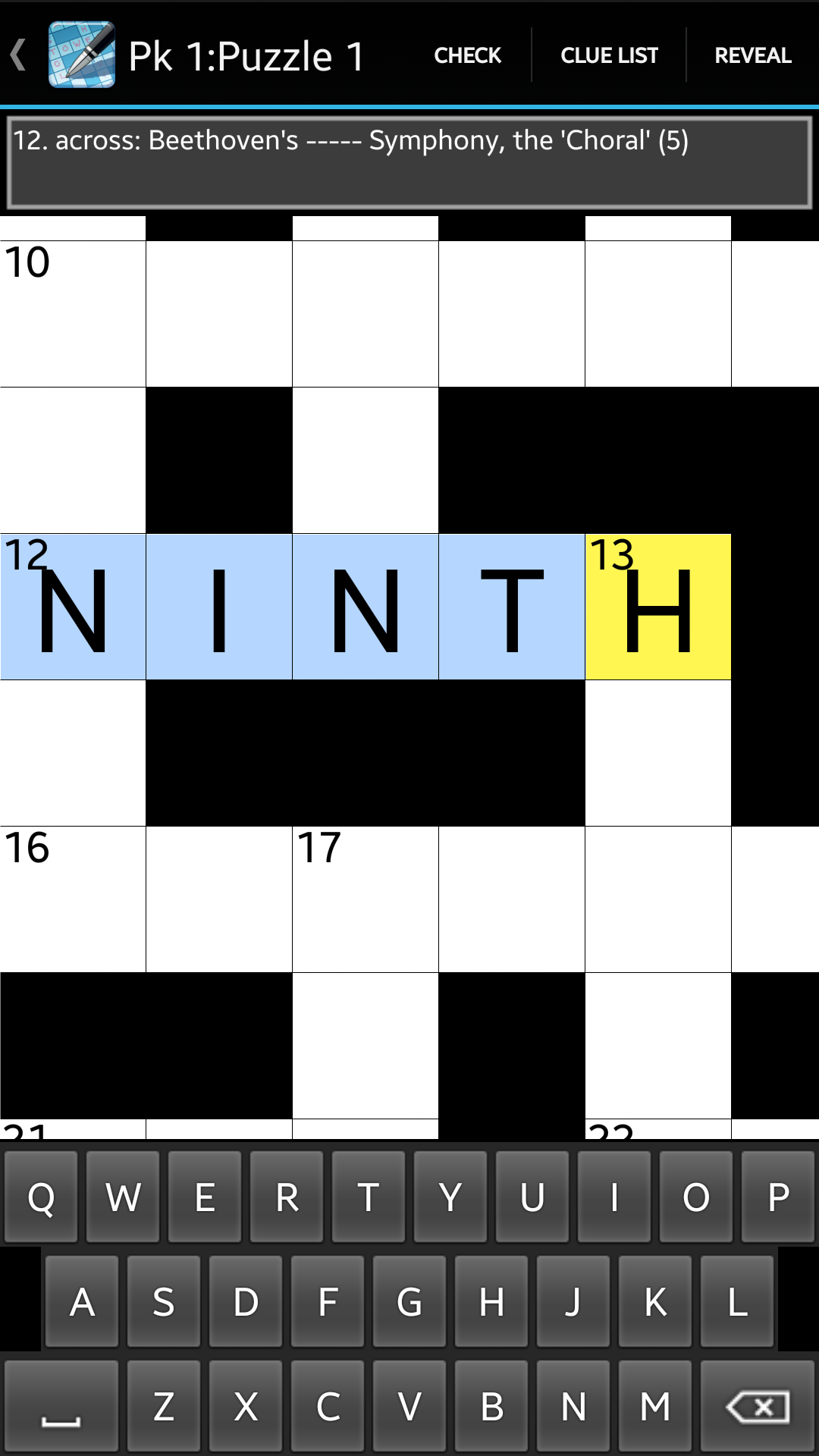 اسکرین شات 3 بازی Crossword Lite