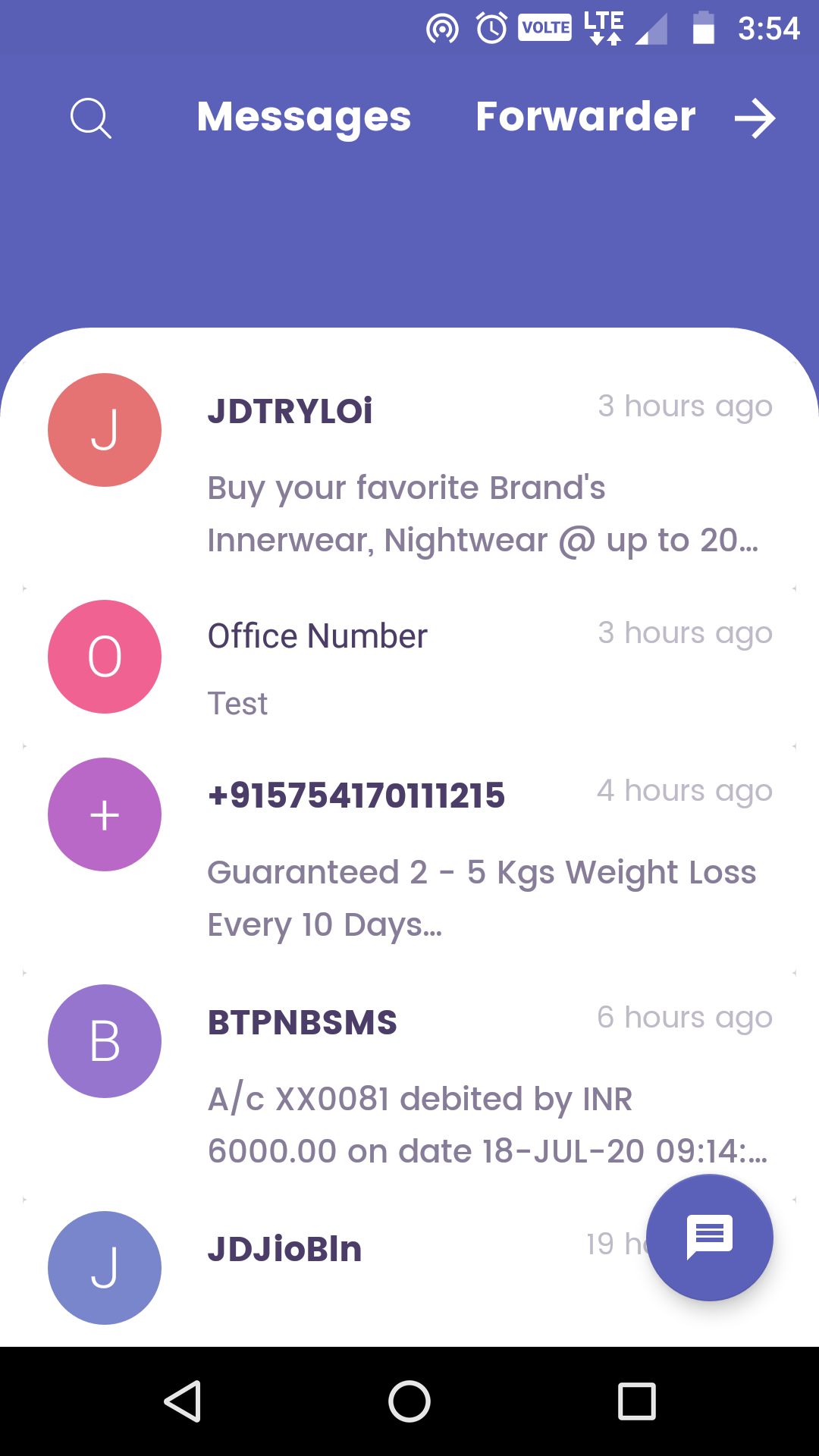 اسکرین شات 1 برنامه SMS Pro: Messageing and More