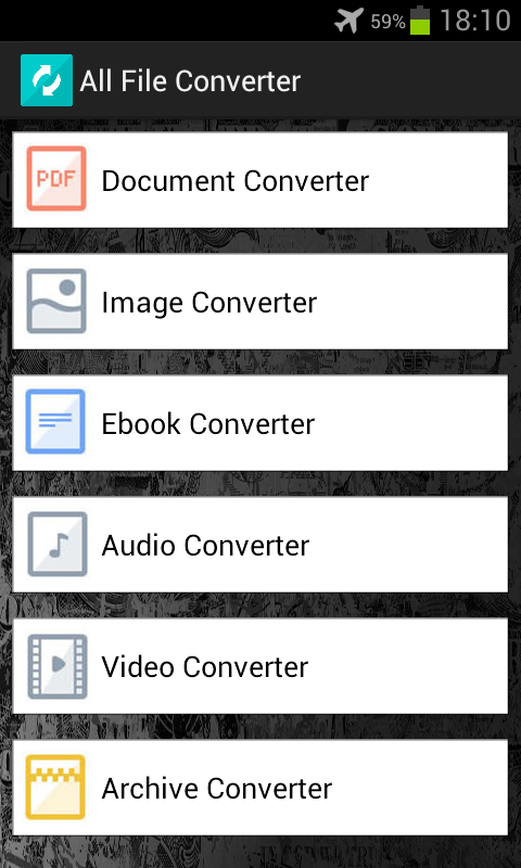 اسکرین شات 1 برنامه All File Converter