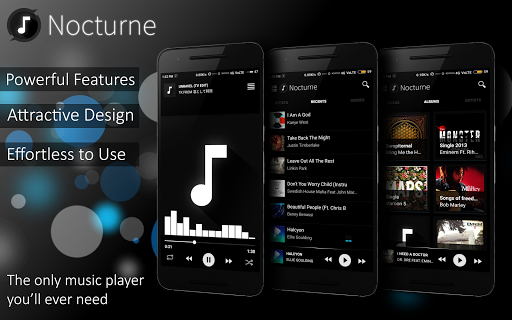 اسکرین شات 1 برنامه Nocturne Music Player