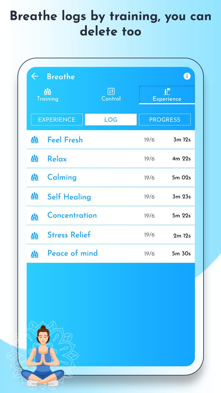 اسکرین شات 6 برنامه Breathe: Stress Relief Meditat