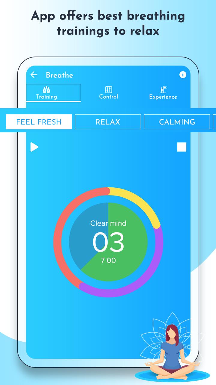 اسکرین شات 3 برنامه Breathe: Stress Relief Meditat