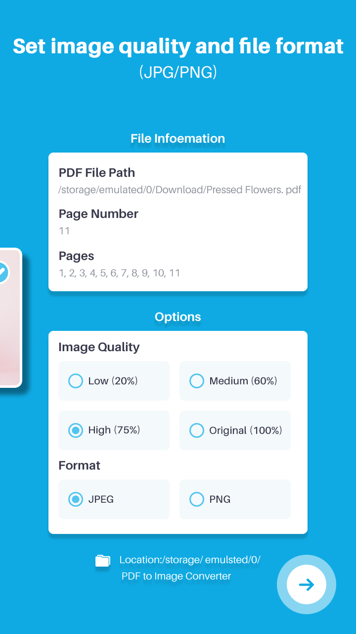 اسکرین شات 4 برنامه PDF2IMG:PDF to Image Converter