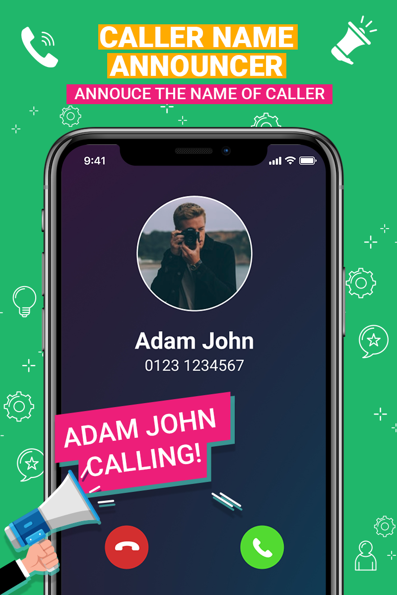 اسکرین شات 2 برنامه Caller Name Announcer
