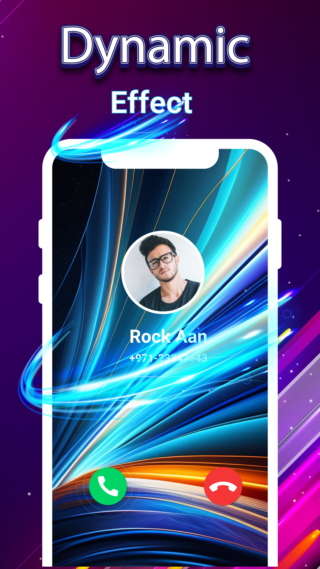 اسکرین شات 6 برنامه Color Call Screen Themes