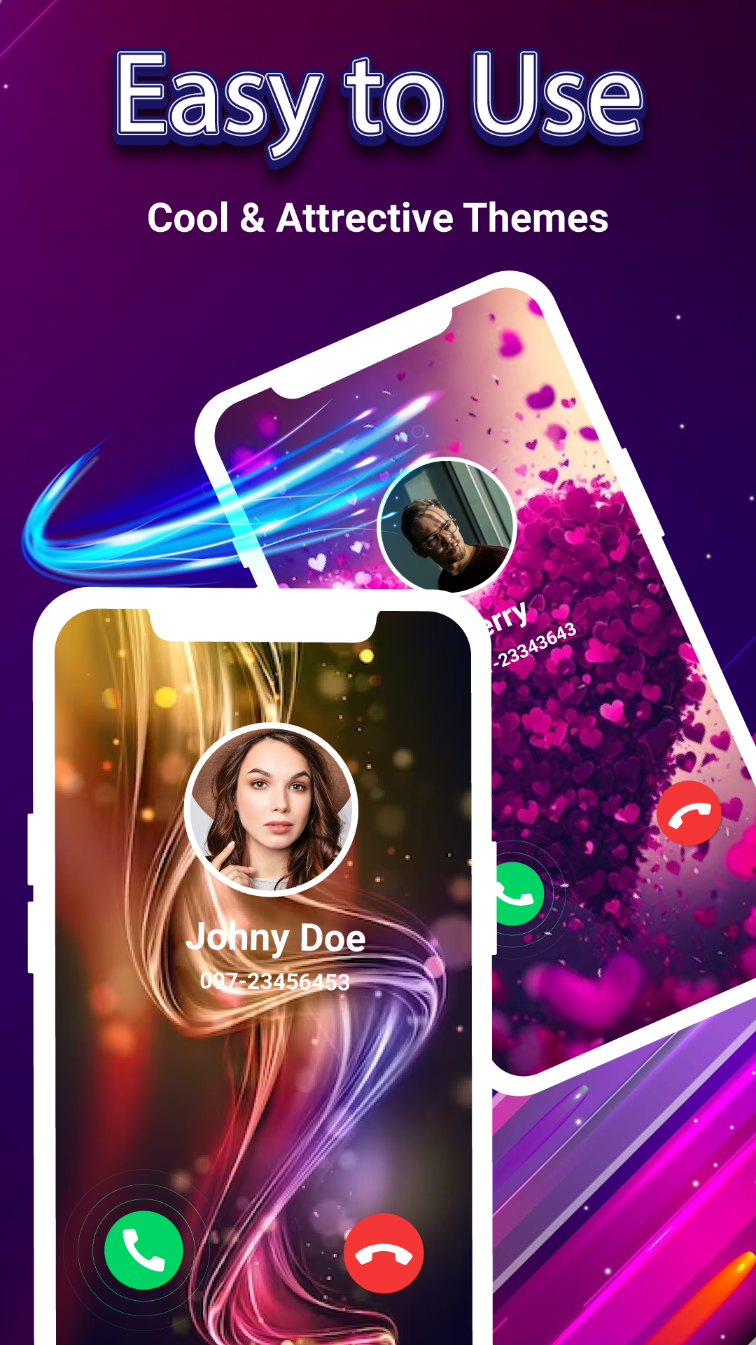 اسکرین شات 4 برنامه Color Call Screen Themes