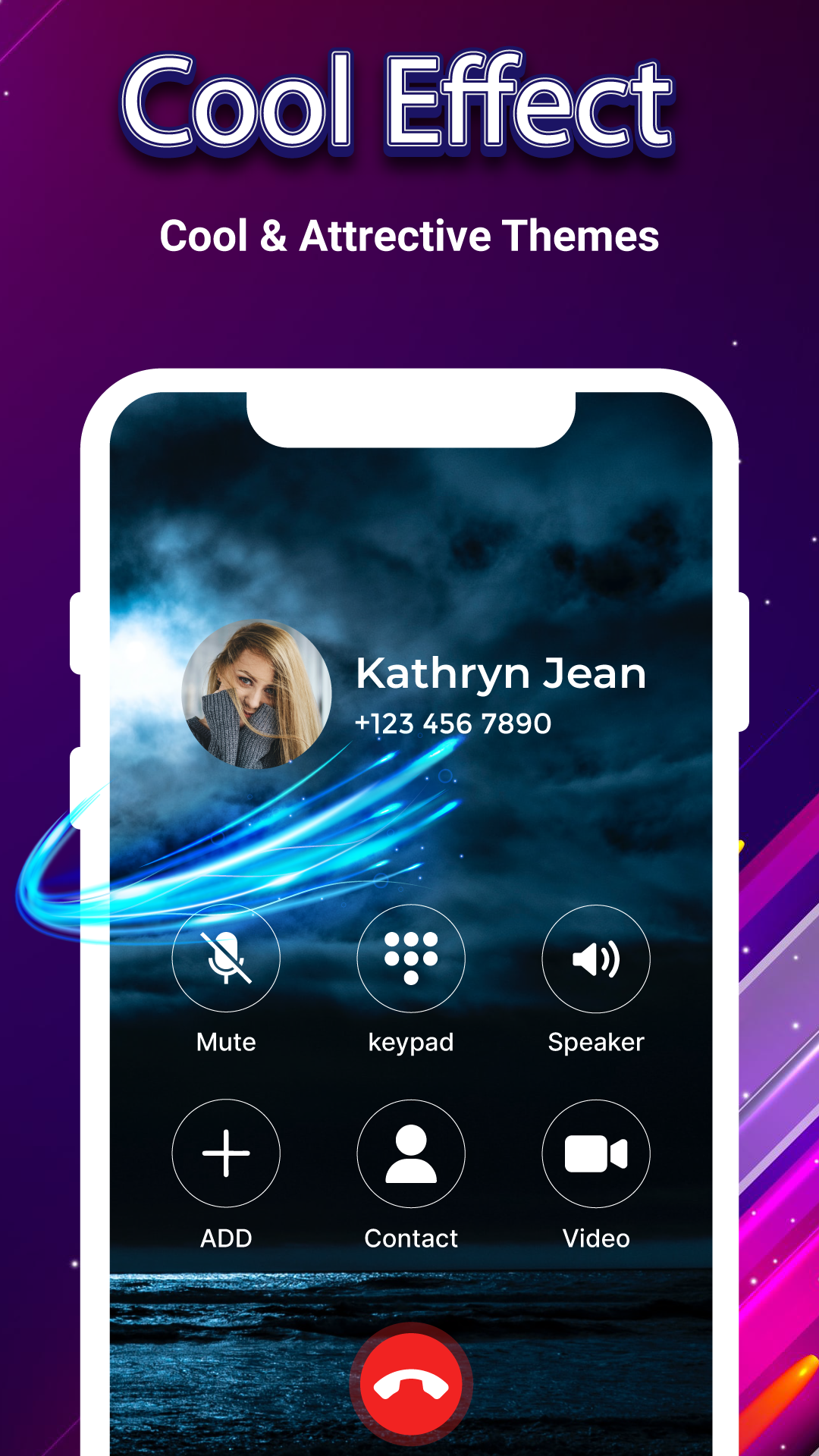 اسکرین شات 7 برنامه Color Call Screen Themes