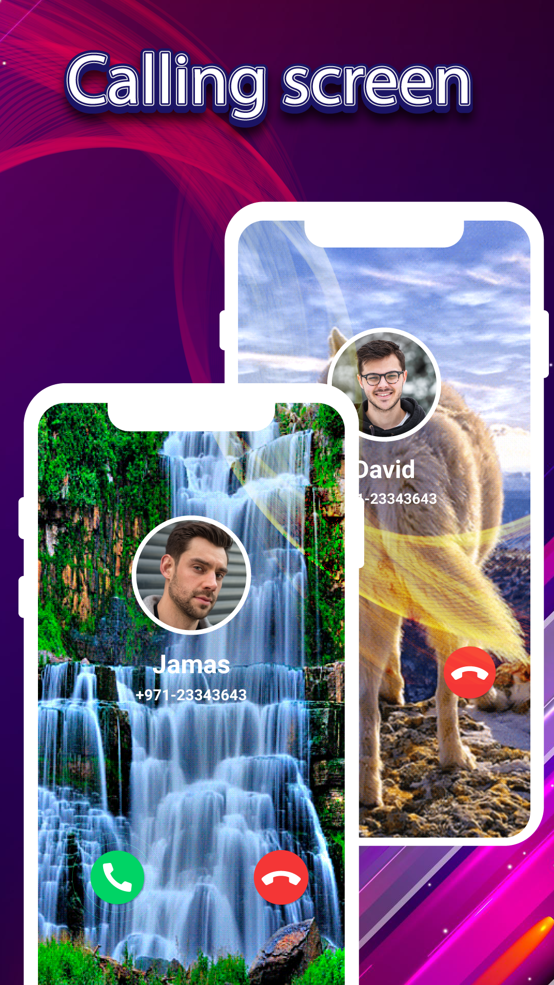 اسکرین شات 5 برنامه Color Call Screen Themes