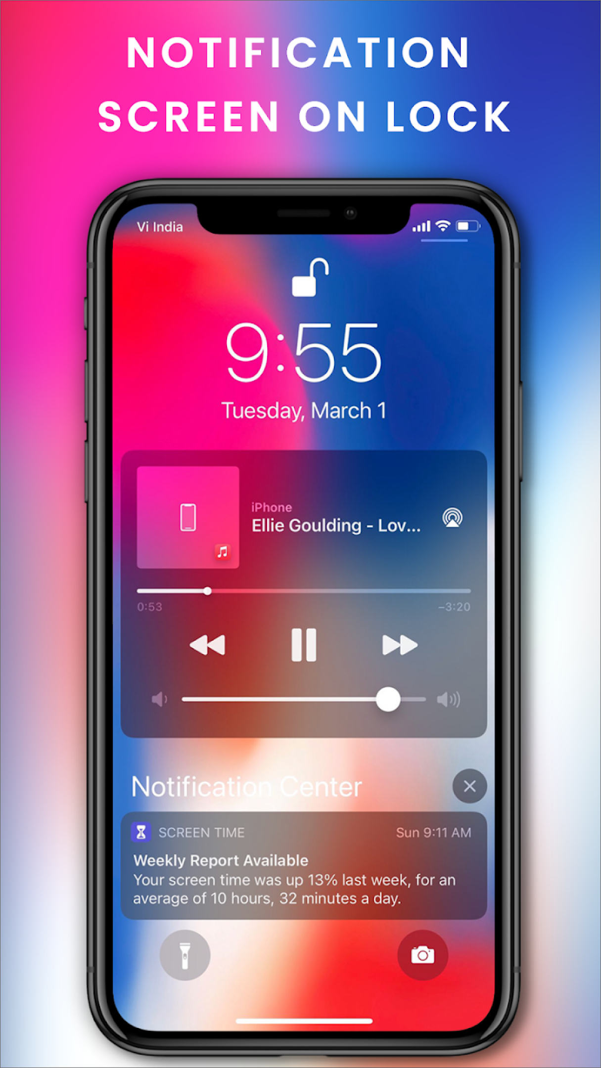 اسکرین شات 4 برنامه iLock Screen - Phone Lock