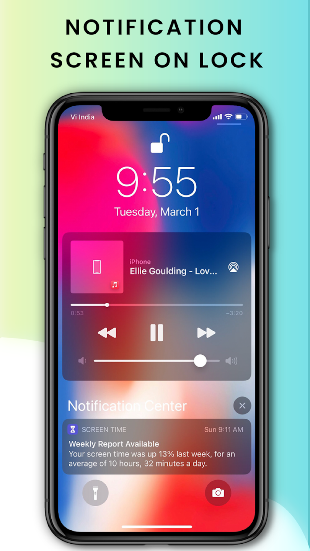 اسکرین شات 2 برنامه iLock Screen - Phone Lock