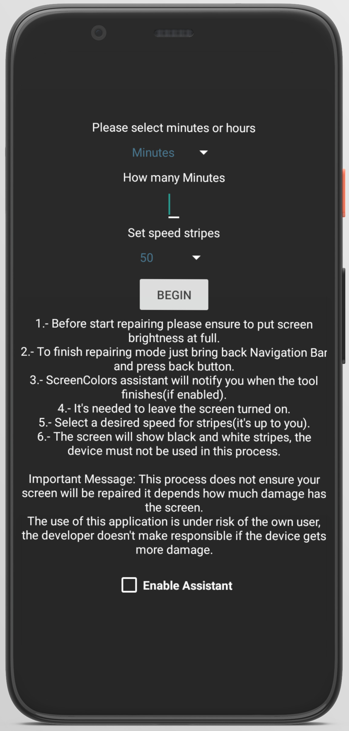 اسکرین شات 5 برنامه Screen Colors(Burn-in Tool)
