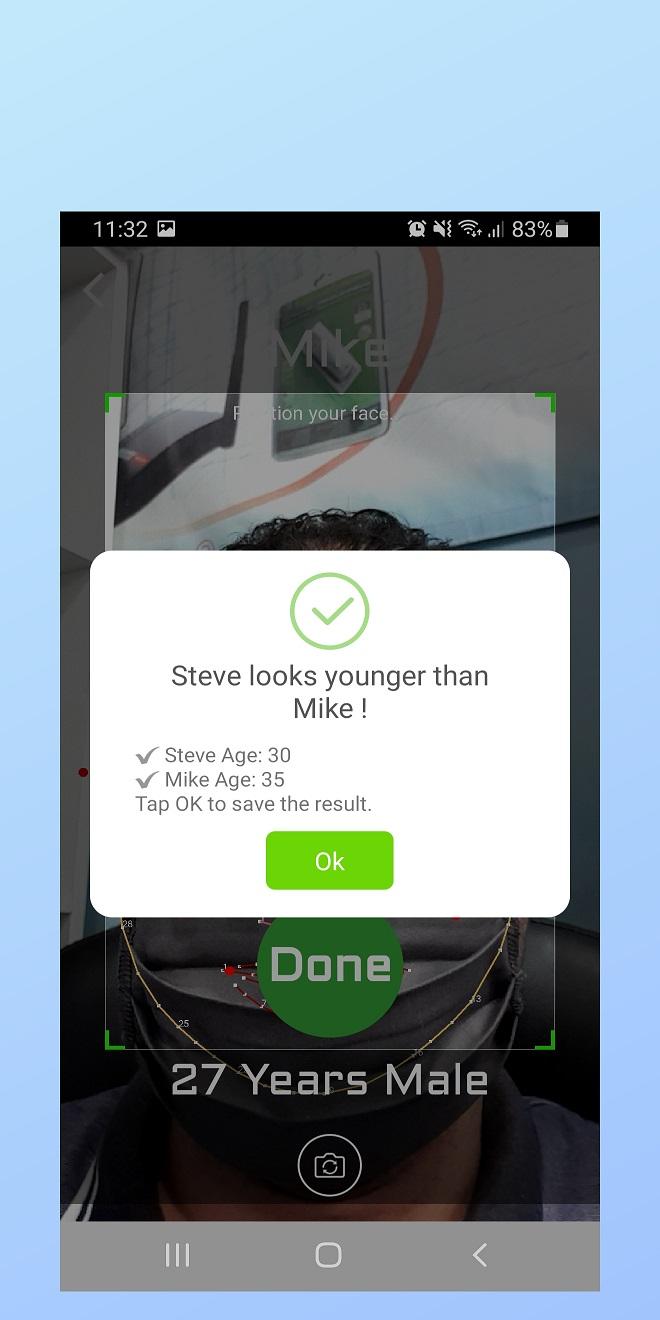 اسکرین شات 4 برنامه AI Camera: Face age scanner